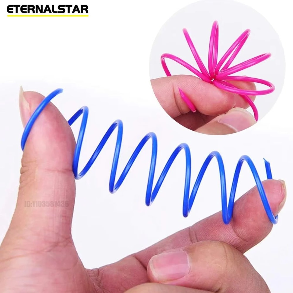 Colorful Spiral Spring Cat Toy Set 4