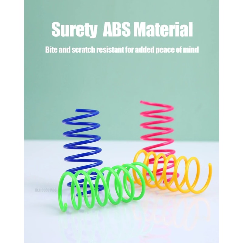 Colorful Spiral Spring Cat Toy Set 7