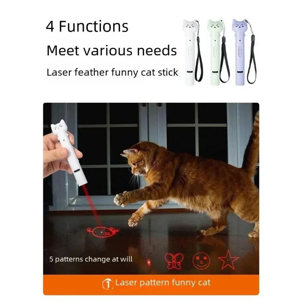 USB Rechargeable Interactive Laser Cat Toy Pen 5