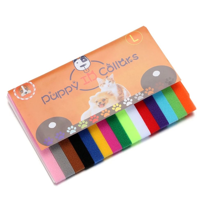 15 Piece Adjustable Puppy Identification Collar Set 8