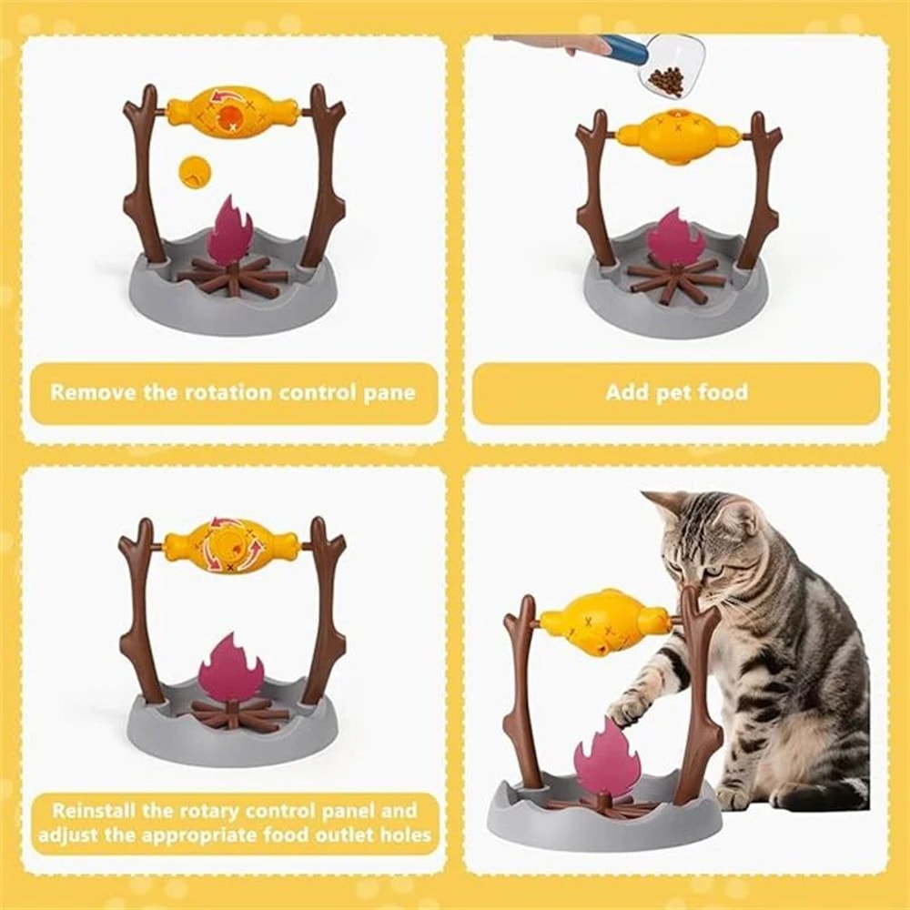 Rotating Treat Dispensing Puzzle Feeder Bowl 3