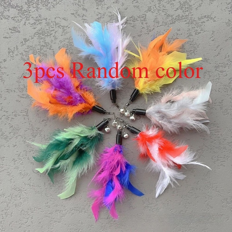 Feather Cat Teaser Replacement Toy Set 7