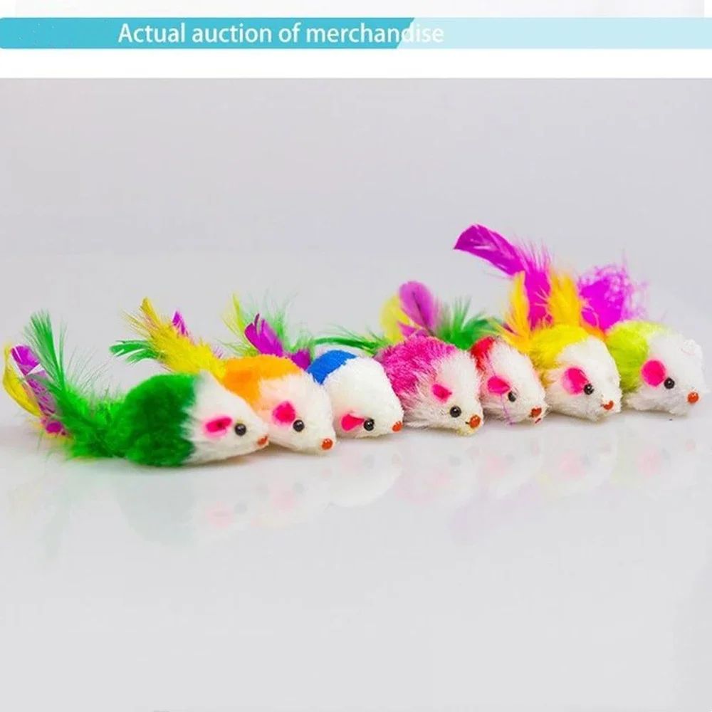 Interactive Rattle Mouse Cat Toy Set 4