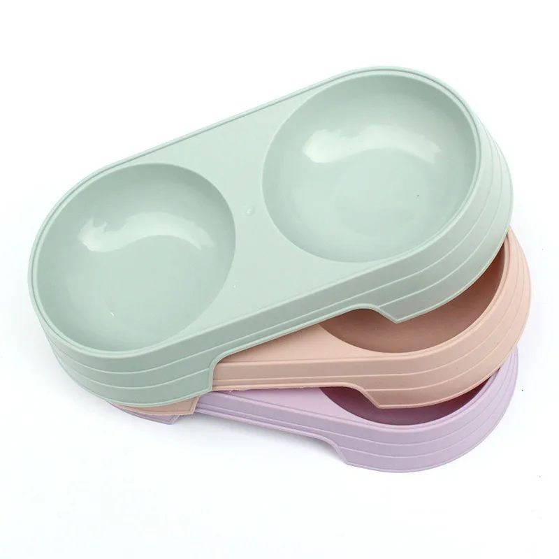 Eco Friendly Wheat Straw Double Pet Feeding Bowl 3
