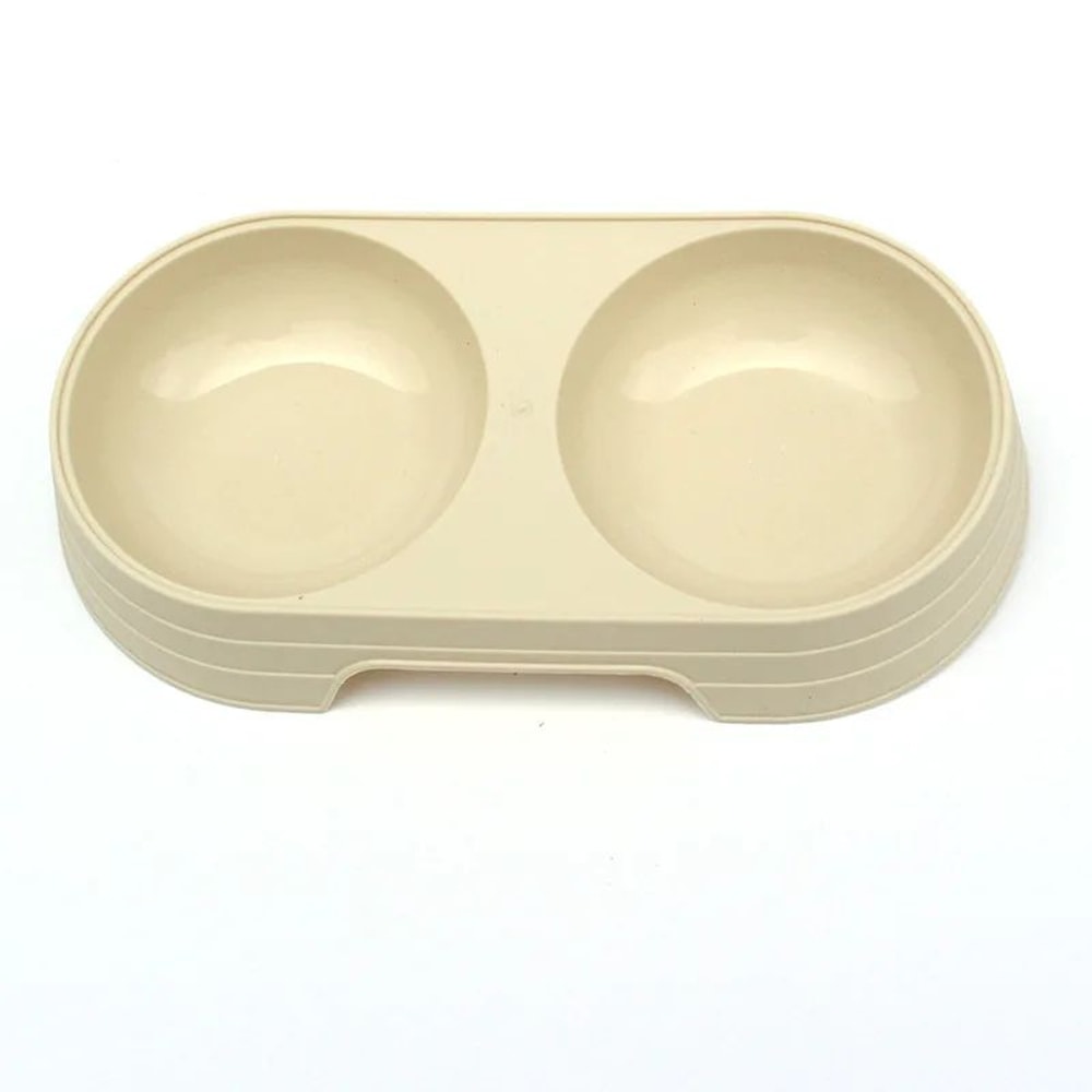 Eco Friendly Wheat Straw Double Pet Feeding Bowl 7