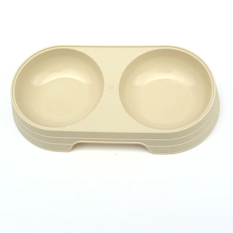 Eco Friendly Wheat Straw Double Pet Feeding Bowl 7