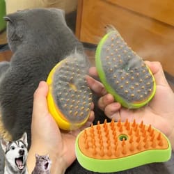 3 in 1 electric steam pet spray grooming massage comb