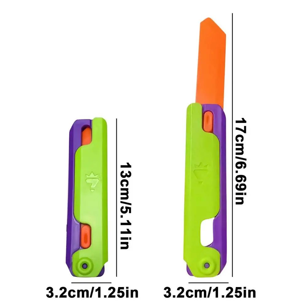 3D Printed Carrot Fidget Toy Folding Puzzle 19