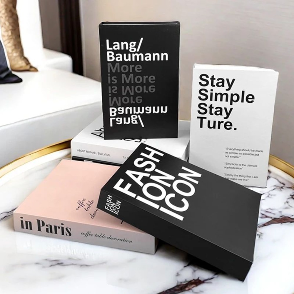 Luxury Decorative Faux Book Storage Box Set 2