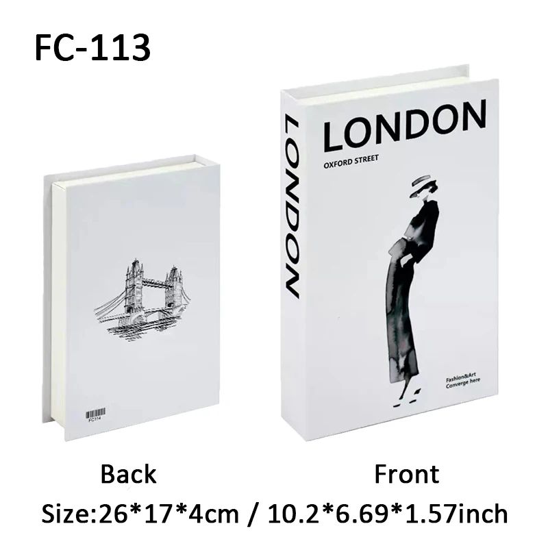Luxury Decorative Faux Book Storage Box Set 8