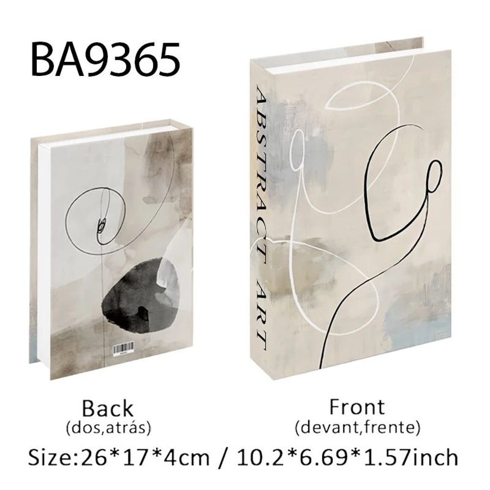 Luxury Decorative Faux Book Storage Box Set 18