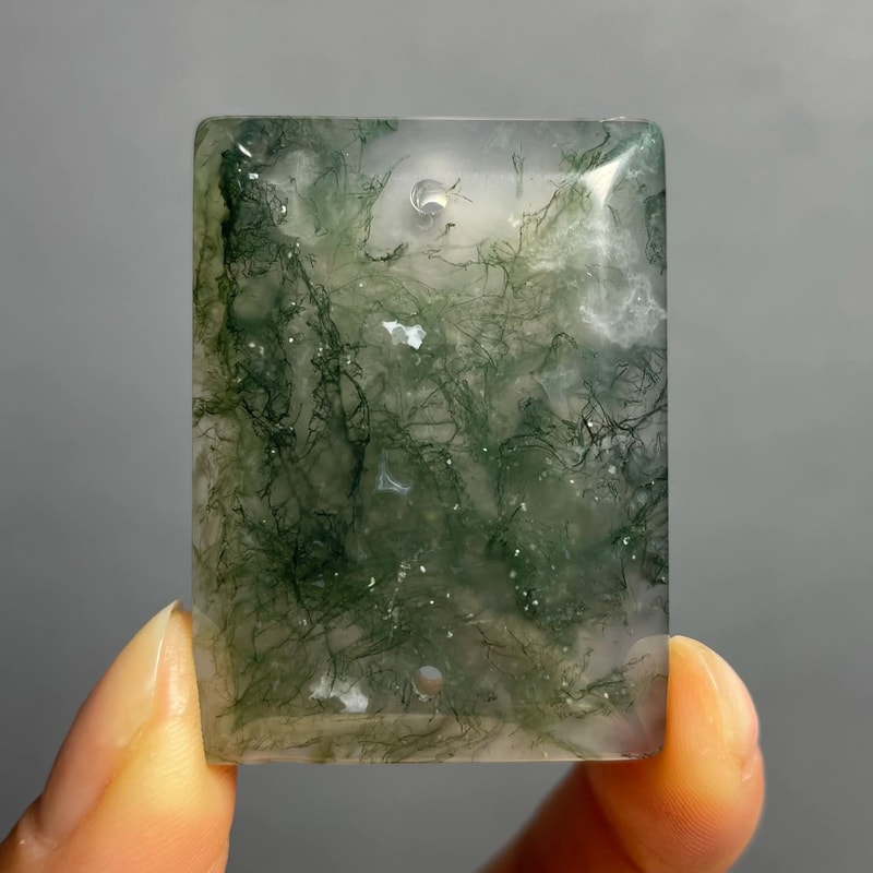 Natural Agate Crystal Pendant Healing Stone Decor 2