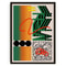 Japanese Okinawa Snake Bauhaus Canvas Wall Art 16