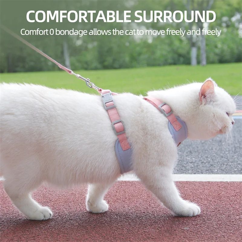 Adjustable Soft Cat Harness And Leash Set 6