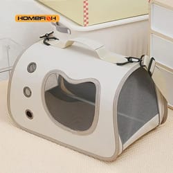 portable foldable pet carrier shoulder bag