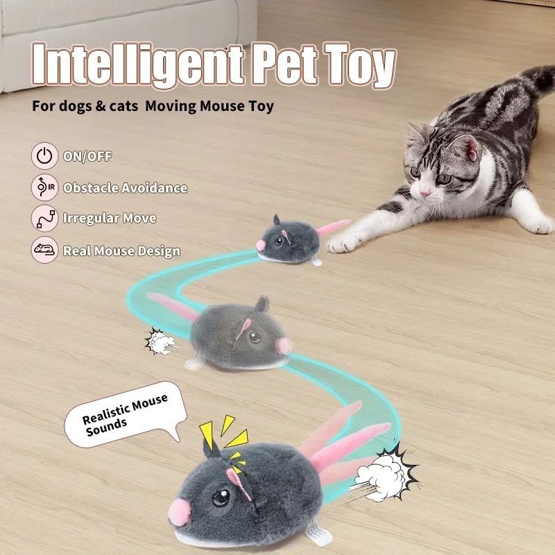 Electric Interactive Moving Mouse Cat Toy 1