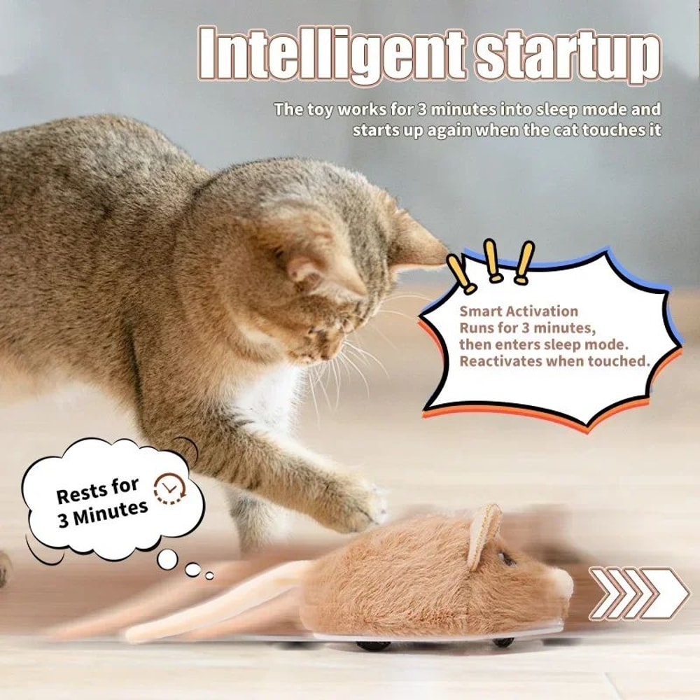Electric Interactive Moving Mouse Cat Toy 2