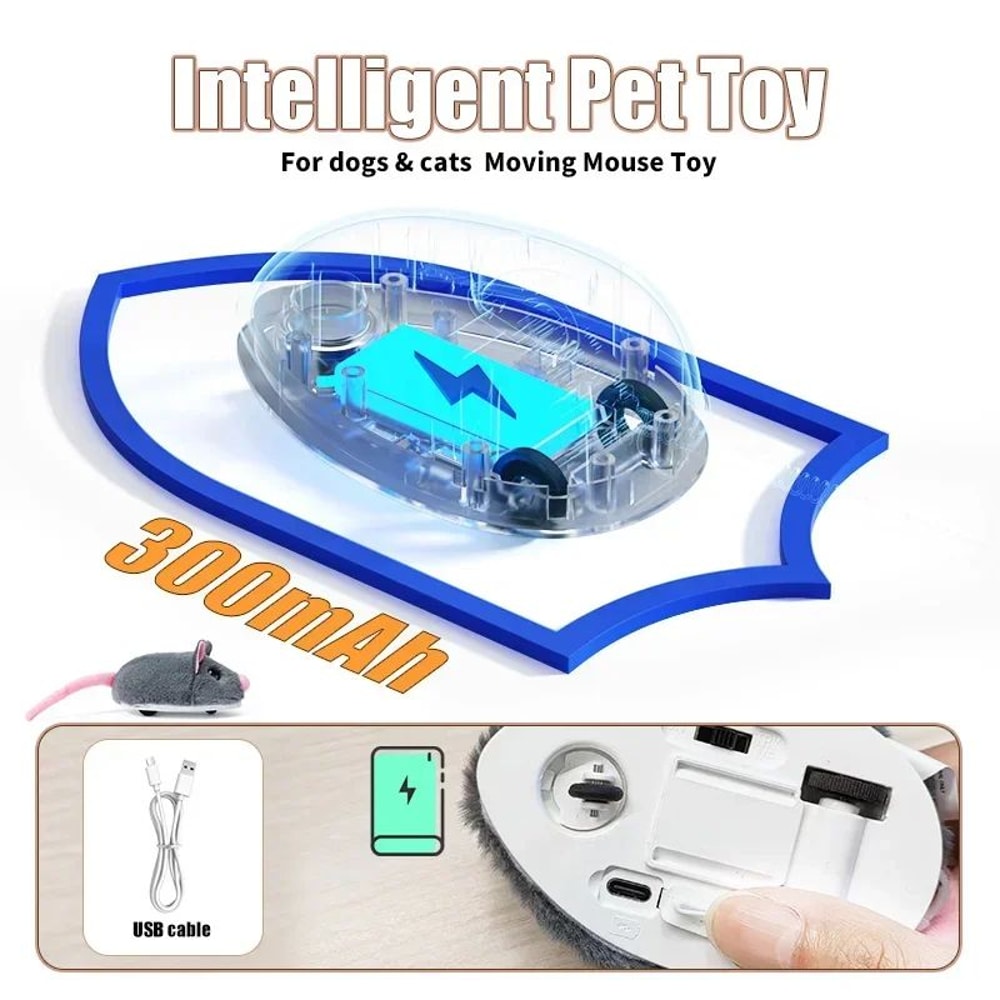 Electric Interactive Moving Mouse Cat Toy 4