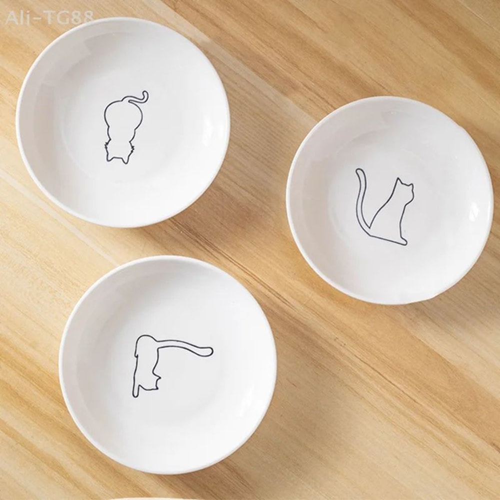 Ceramic Anti Slip Kitten Feeding Bowl 6