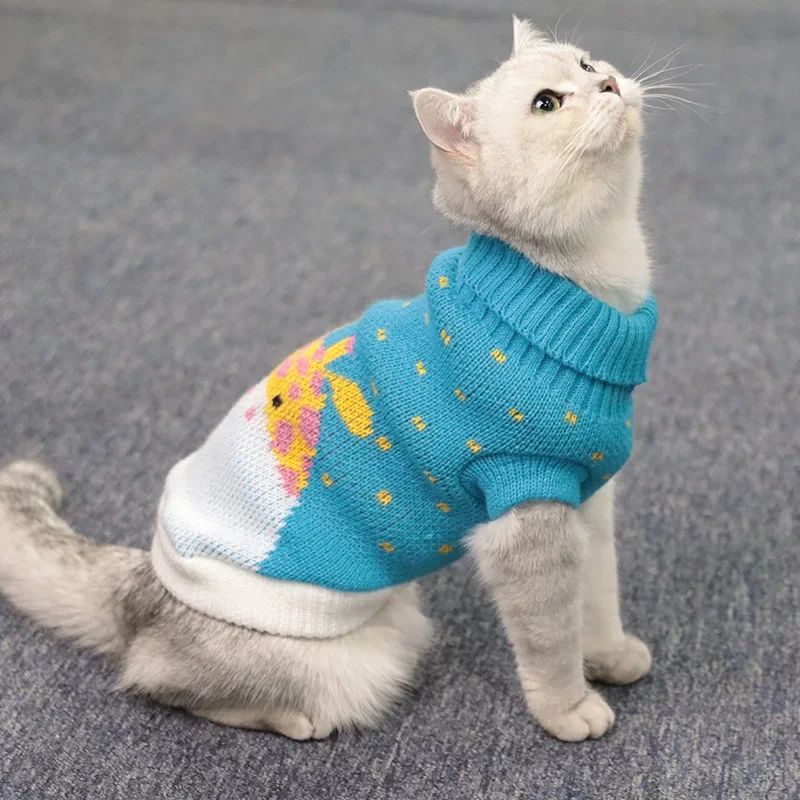 Winter Knit Sweater Vest For Cats 0