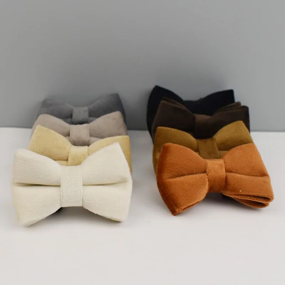 Personalized Luxury Velvet Cat Collar With Bow Tie 2