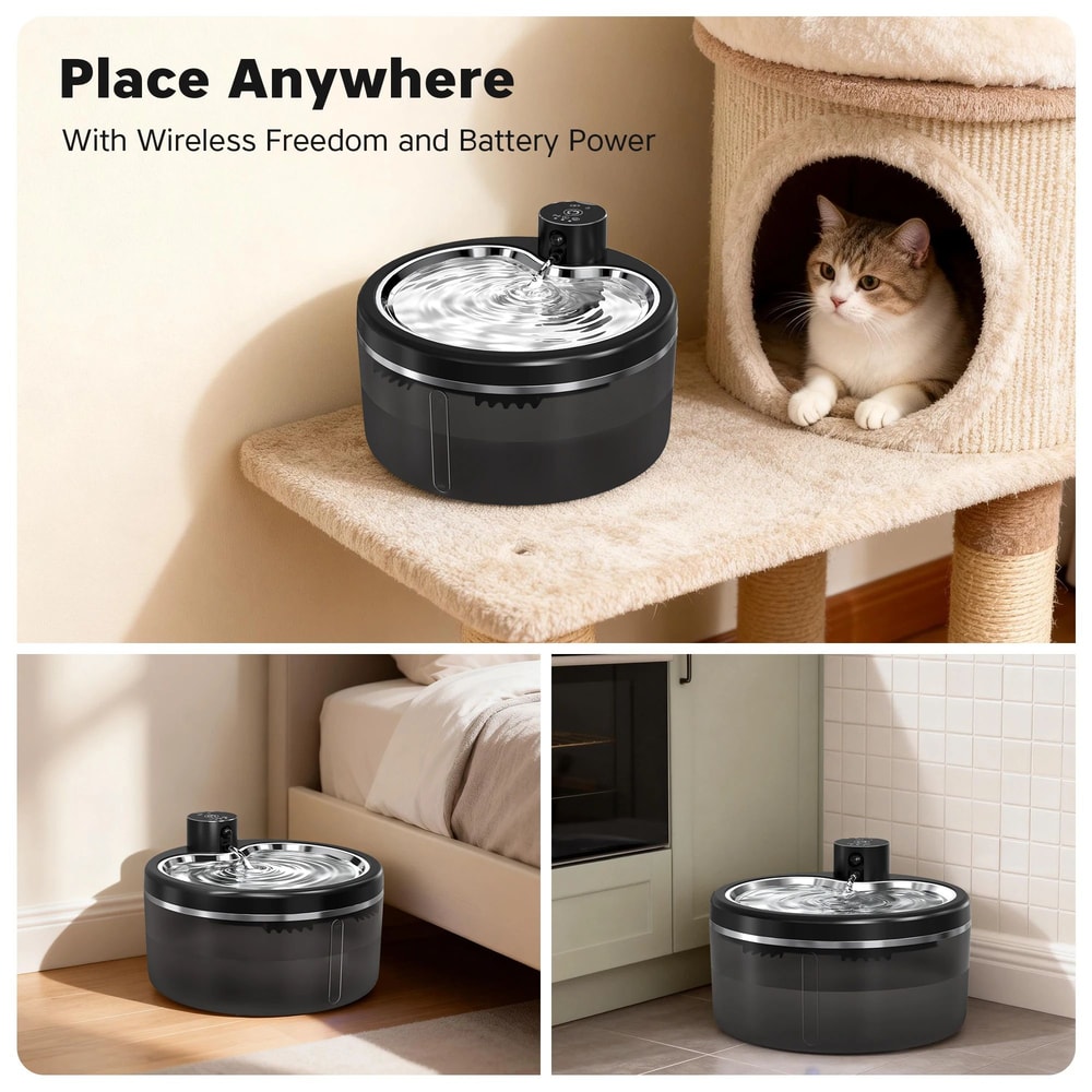 Wireless Smart Cat Water Fountain 3L 2