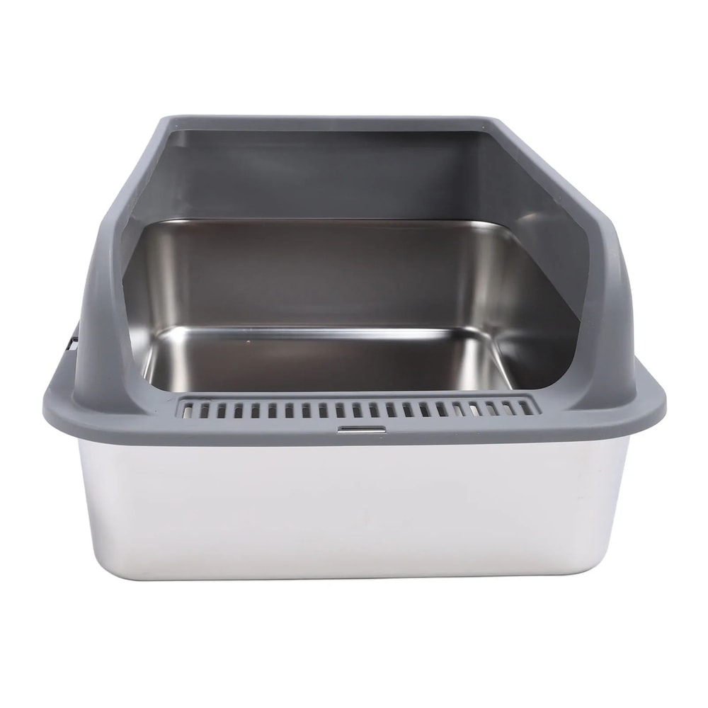 Large Stainless Steel Cat Litter Box With Lid 3