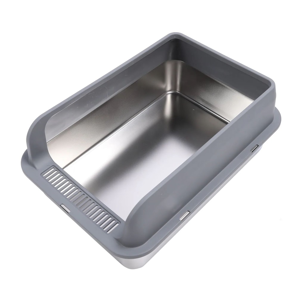 Large Stainless Steel Cat Litter Box With Lid 4