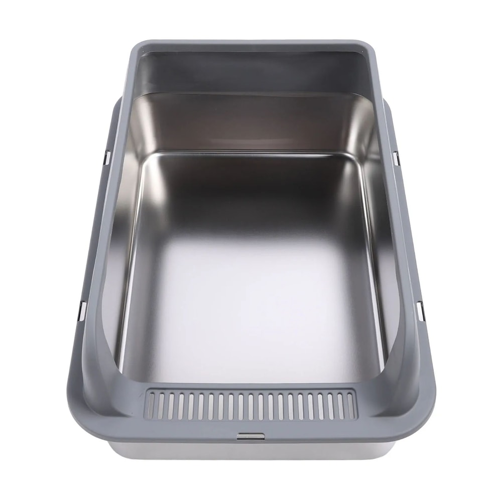 Large Stainless Steel Cat Litter Box With Lid 5