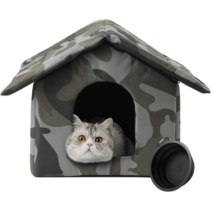 Outdoor Waterproof Cat House Warm Winter Pet Shelter 1
