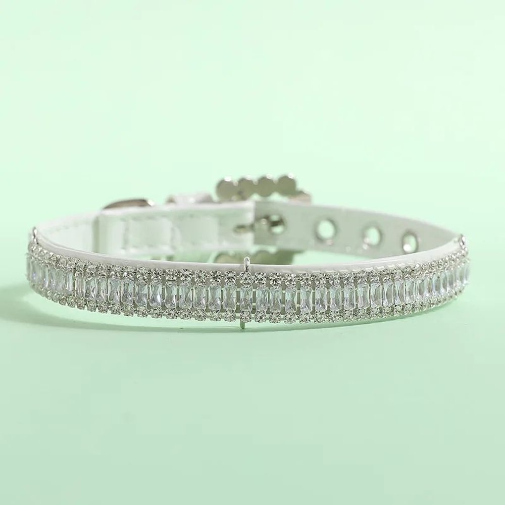 Luxury Pearl Rhinestone Cat Collar Adjustable Pet Necklace 10
