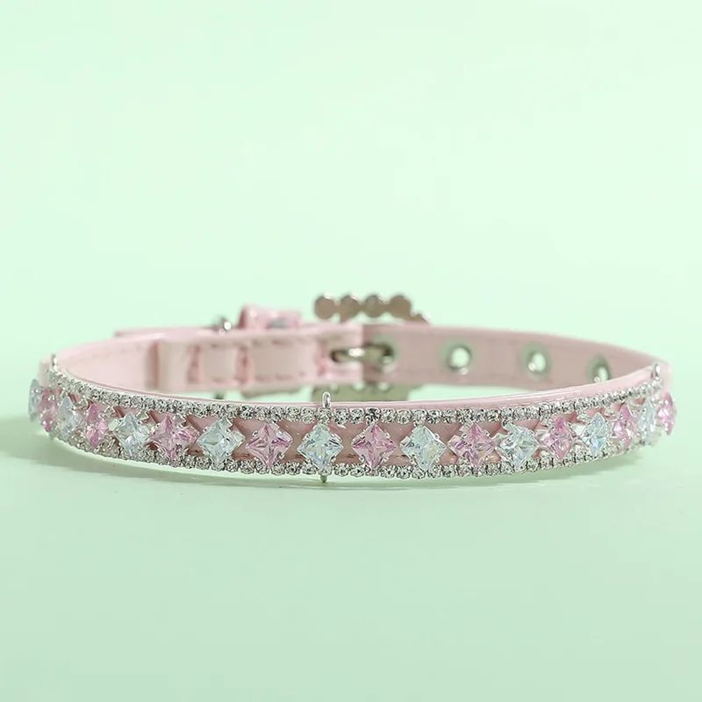 Luxury Pearl Rhinestone Cat Collar Adjustable Pet Necklace 11