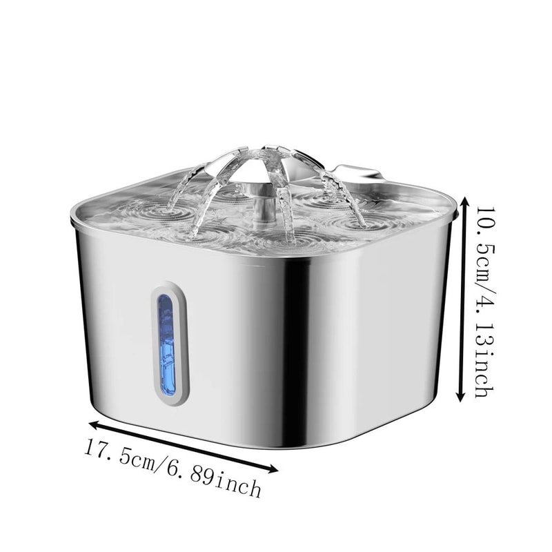 Stainless Steel Automatic Cat Water Fountain 22L 1