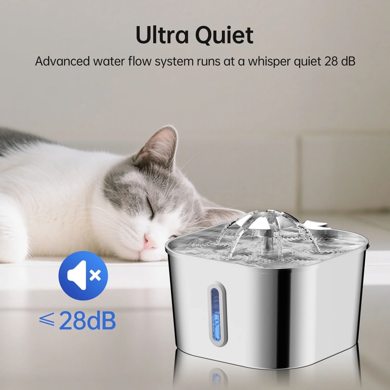 Stainless Steel Automatic Cat Water Fountain 22L 4