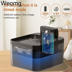 wireless charging cat water fountain with motion sensor 2.2l