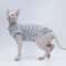 Breathable Summer Striped Shirt For Sphynx Cats 2