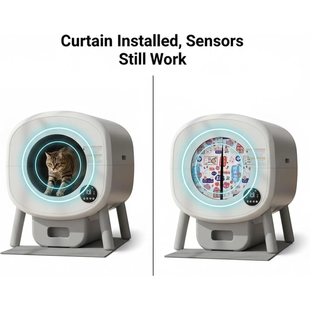 Waterproof Magnetic Litter Box Door Curtain For Cats 3