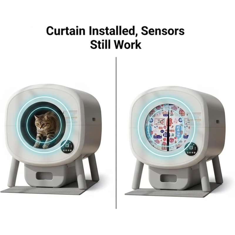Waterproof Magnetic Litter Box Door Curtain For Cats 3