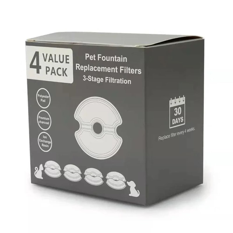 Replacement Carbon Filters For Stainless Steel Cat Water Fountain 2