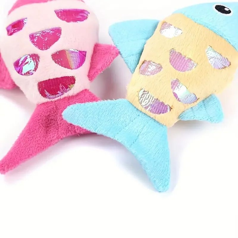 Colorful Fish Catnip Kicker Toy With Crinkle Paper 4