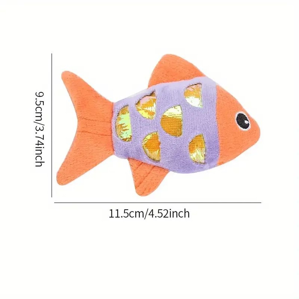 Colorful Fish Catnip Kicker Toy With Crinkle Paper 5