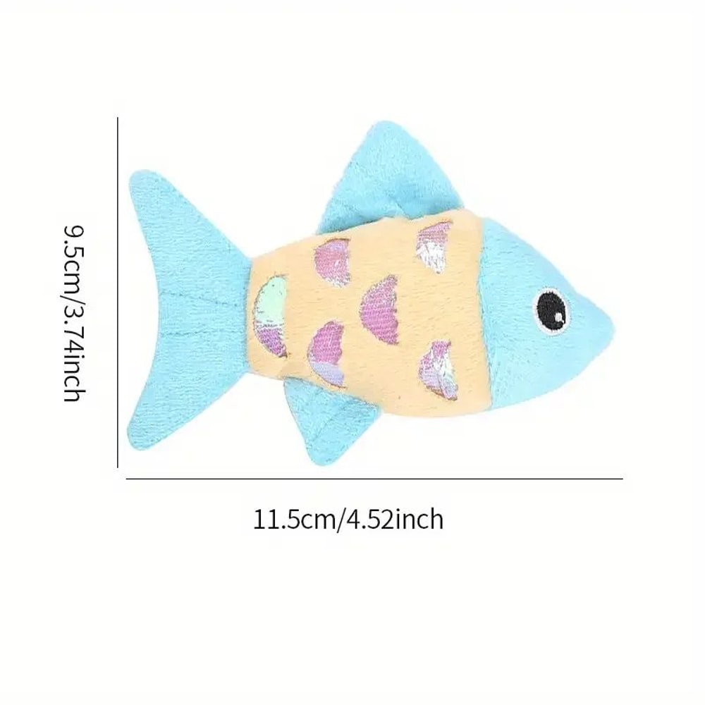 Colorful Fish Catnip Kicker Toy With Crinkle Paper 6