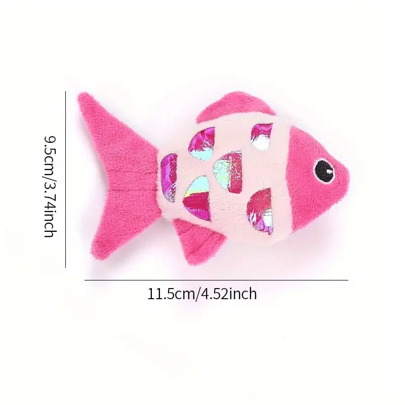 Colorful Fish Catnip Kicker Toy With Crinkle Paper 7