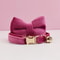 Personalized Velvet Cat Collar With Bow Tie And Bell 12