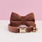 Personalized Velvet Cat Collar With Bow Tie And Bell 14
