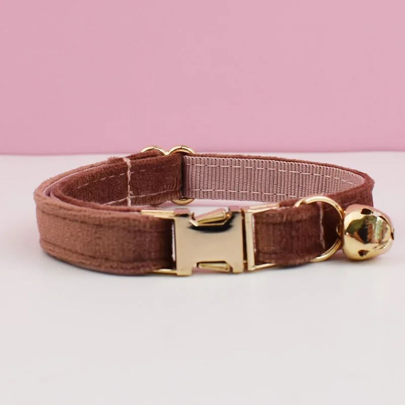 Personalized Velvet Cat Collar With Bow Tie And Bell 8