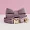 Personalized Velvet Cat Collar With Bow Tie And Bell 15