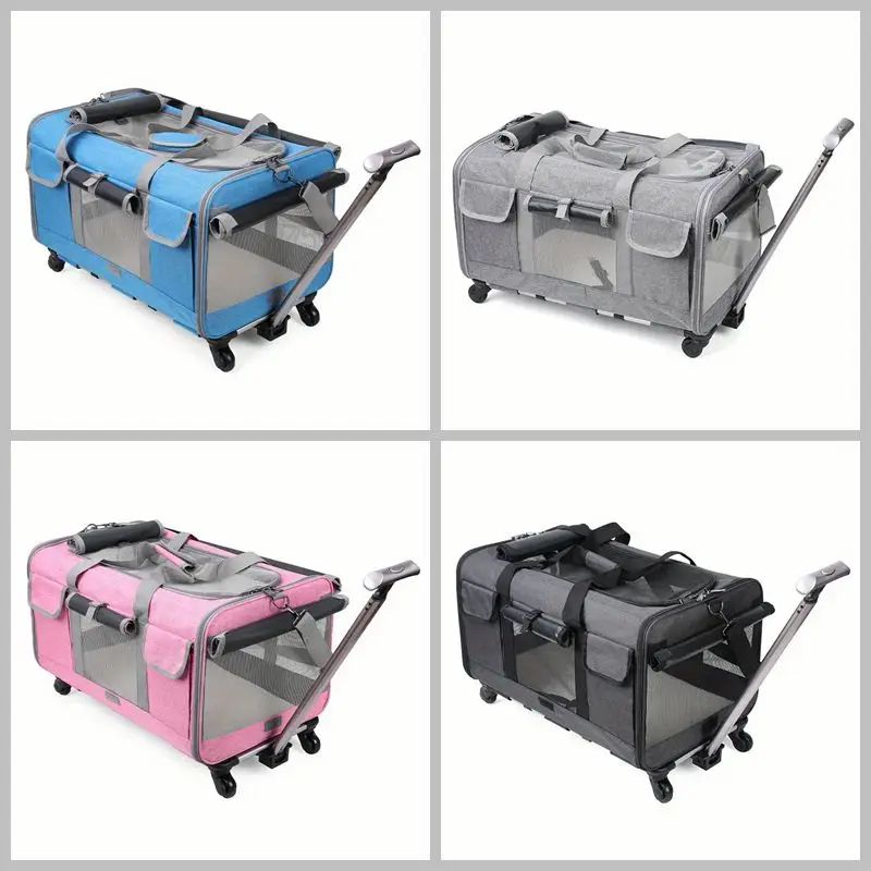 Extra Large Foldable Pet Travel Carrier With Trolley 5