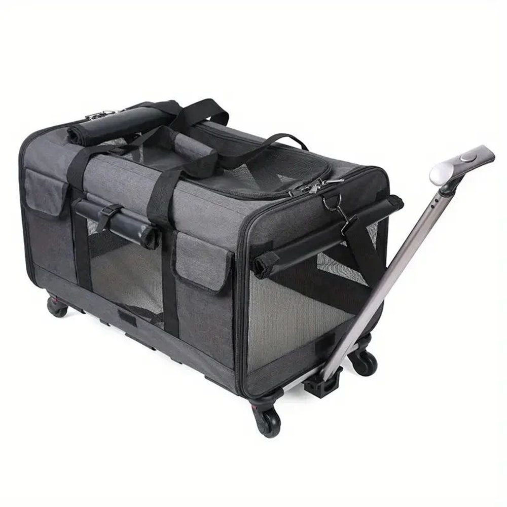 Extra Large Foldable Pet Travel Carrier With Trolley 6