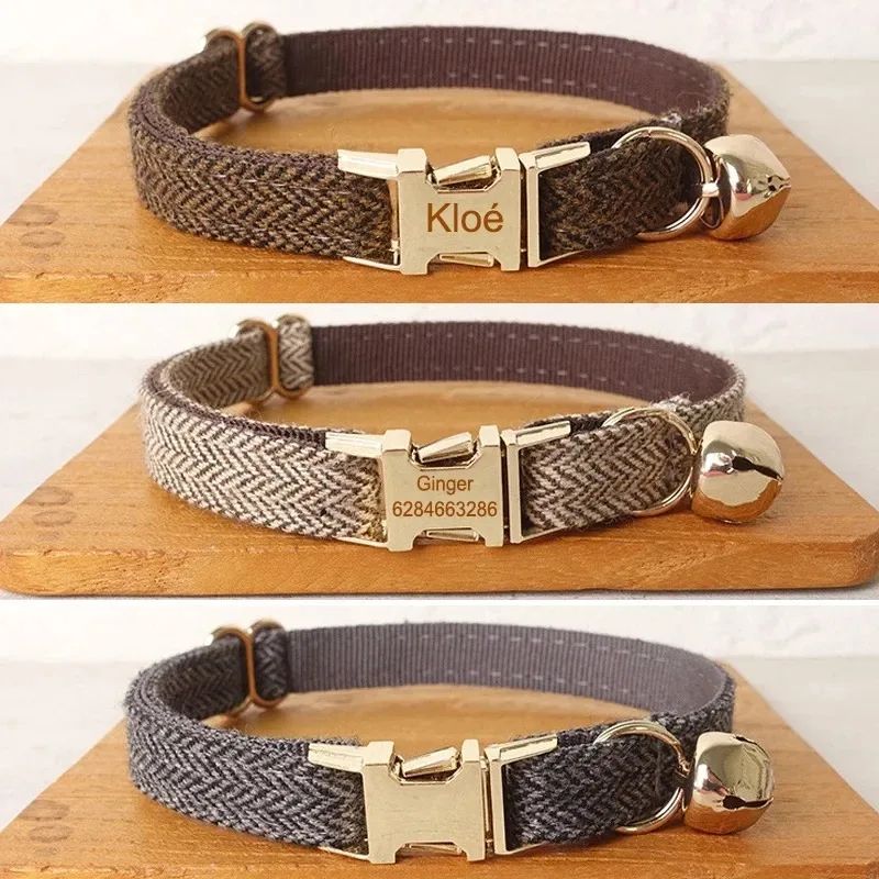 Personalized Pet Collar With Bow Tie And Engraved Name Tag 0